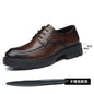 5 8 10 Cm Heel Shoes Men Fashion Casual Cow Leather Men's Dress Shoes British Breathable Groom Platform Wedding Shoes Male