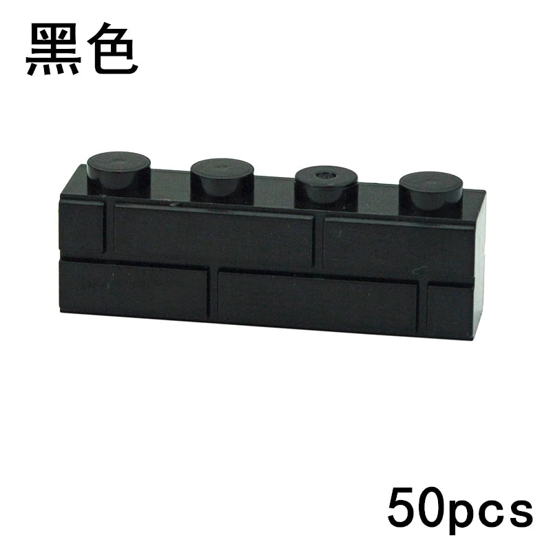DIY Wall Bricks 1x4 1x3 1x2 Dots Thick Building Block Educational Creative House Contruction Toys Compatible With 15533 For Kids