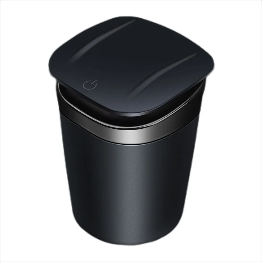 Universal Car Ashtray Portable Automatic Multi-function Button Open Lid Ashtray with LED Light Metal Liner for Car