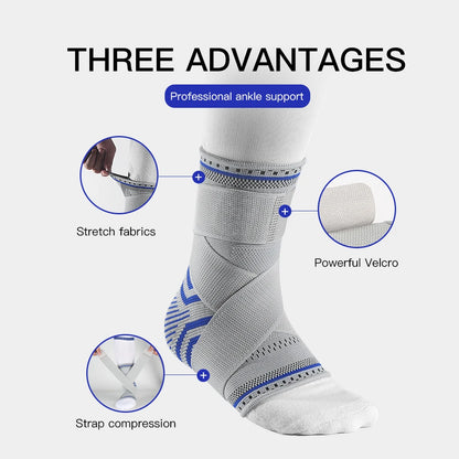Ankle Brace Adjustable Ankle Support Protection Elastic Compression Brace Guard Support Running Bandage Ankle Wrap