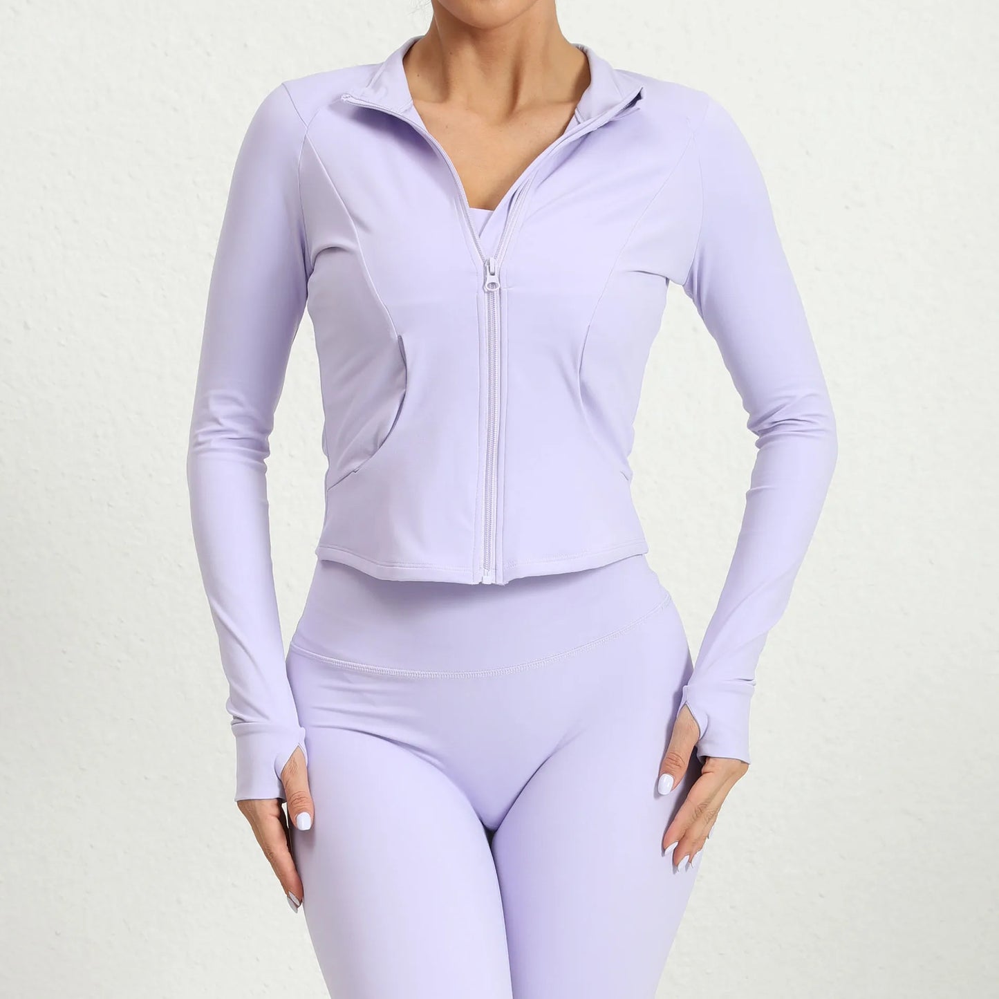 Zipper Jacket Women Yoga T-shirts Solid Sports Top Long Sleeve Running Yoga Shirts Quick Dry Fitness Gym Crop Tops Sport Wear