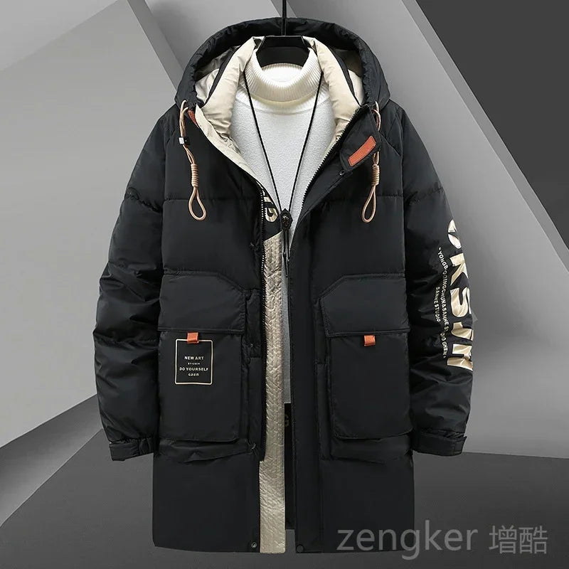 Big size men's Parkas clothing long loose casual trend man hooded plus size jacket winter jacket men 11XL 10XL coat men winter