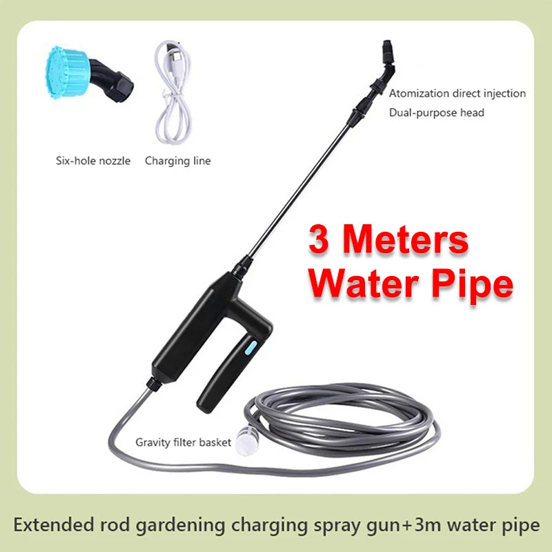 1L/2L Cordless Electric Garden Sprayer Watering Can 2000mA USB Rechargable Automatic Atomizer Plant Mister Spray Bottle
