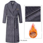 Big Size 3Xl 4Xl Kimono Robe Gown Winter New Men's Homewear Coral Fleece Bathrobe Shower Peignoirs Loose Thicken Nightwear