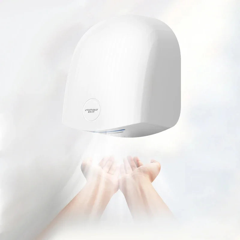 interhasa! New Automatic Hand Dryer Hot Cold High Speed Wind Wall Induction Hand Dryers 1200W for Commercial Bathroom Toilet
