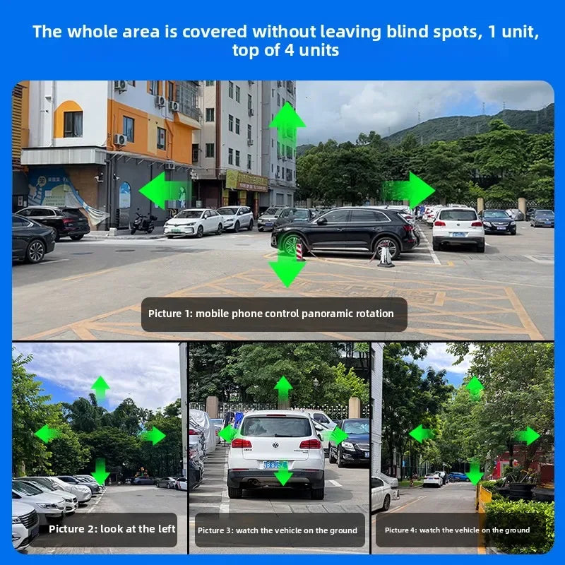 ANSVICAM 10K 20MP HD Four Screens WiFi IP Camera Wireless Outdoor PTZ Four Lens Human Auto Tracking Surveillance Cameras FFVideo
