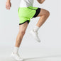 UETEEY Men's Shorts 2 in 1 Sports Fitness Gym Running Workout Shorts Hidden Pocket Quick Drying Cycling Jogging Men Short Pants