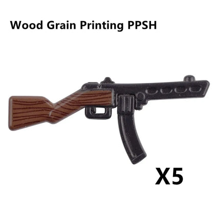 WW2 German Weapon Building Block 98K Two-color Gun US M1911 Soviet RPG Military Soldier Figure Accessories Rifle Pistol Toy C349