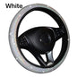 Rhinestone Crystal Car Steering Wheel Cover, PU Leather, Fits Car Accessories and Car Styling, Enhances Luxury and Comfort