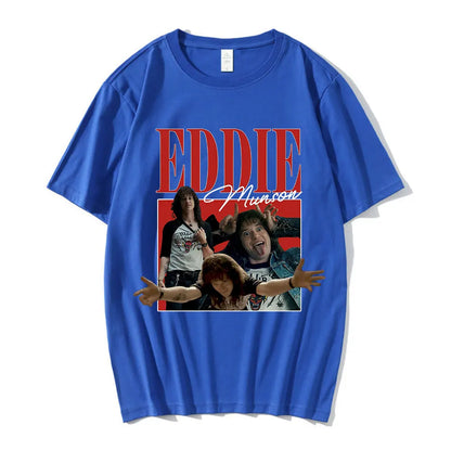 Eddie Munson T-shirts Men's Harajuku Graphics Print T-shirt Short Sleeve Oversize Streetwear Unisex Cotton Casual T Shirt