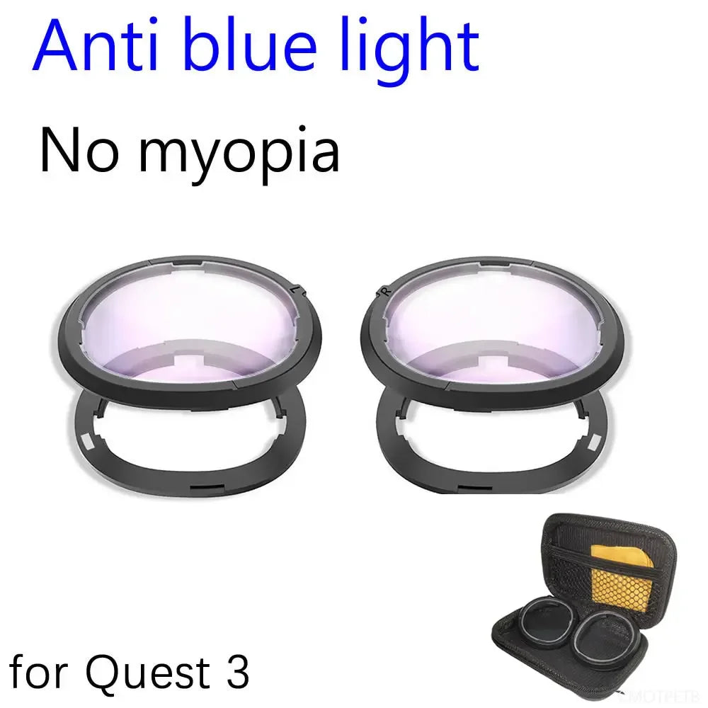 Magnetic Eyeglass Frame for Quest 3 Prescription Lenses Anti Blue Myopia Lens VR Glasses Optics Lens Replacement Accessories