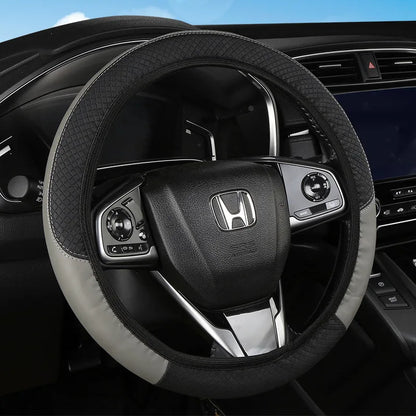 Car Steering Wheel Cover Breathable Anti Slip PU Leather Steering Covers Suitable 37-38cm Auto Decoration Car Accessories