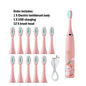 Children Sonic Electric Toothbrush Automatic Waterproof IPX7 Cleaning Brush Cartoon Kids With 12pcs Replacement Brush Heads