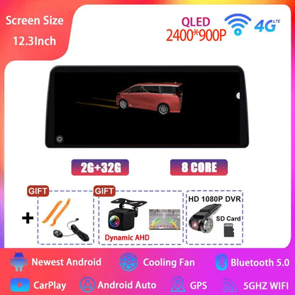 12.3  For Mazda 3 Mazda3 3 Axela BM 2013 - 2019 Android 14 QLED Screen GPS Car Radio Video Player Multimedia Navigation Carplay