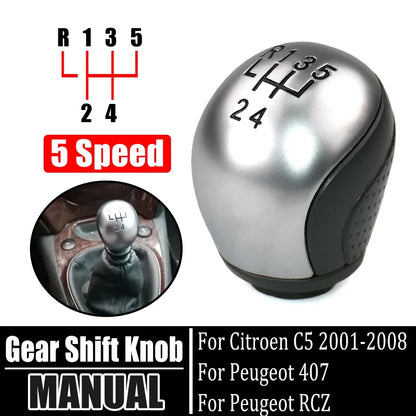 6 speed 5 Speed 2403X3 Gear Shift Only Knob For CITROEN C5 2001-2008 Shifter Handle car parts