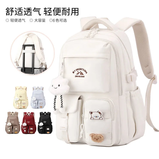 Korean Style Daily Backpack For Women Packsack Waterproof nylon Fabric Travel Backpacks Girls School Bag Teenagers Casual Bags