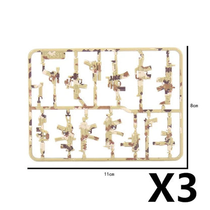 WW2 German Weapon Building Block 98K Two-color Gun US M1911 Soviet RPG Military Soldier Figure Accessories Rifle Pistol Toy C349