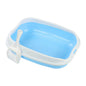 Cat Litter Box for Small Animals Rabbit Cat Sandbox Container Easy to Install Semi Enclosed Cat Sand Basin Kitten Toilet