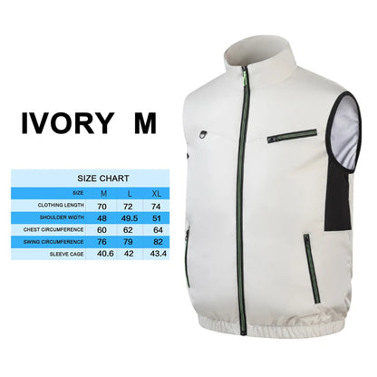 New Cooling Vest Ice Fan Vest Heat Resistant Air Conditioner Clothes Cooling Fan Vest for Summer Camping Fishing Vest Hiking