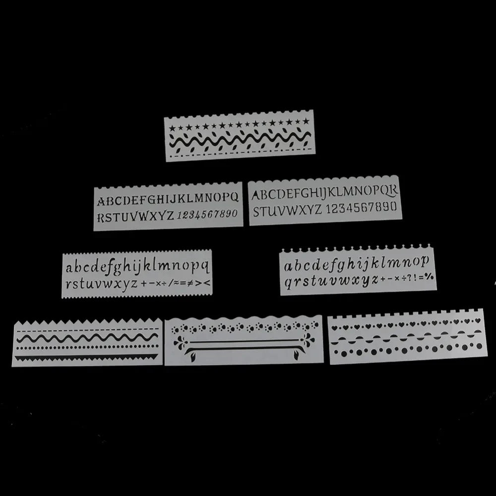 8Pcs/Set  Alphabet Letters DIY Layering Stencils Painting Scrapbook Coloring Embossing Album Decorative Card Template