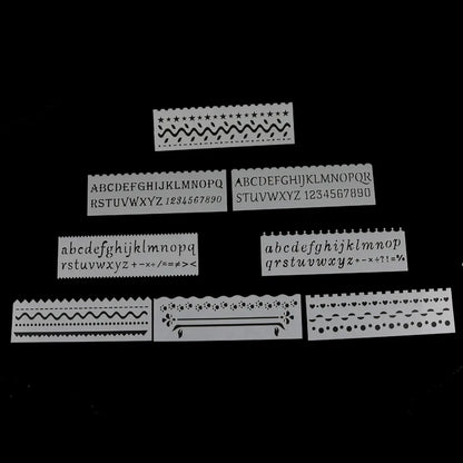 8Pcs/Set  Alphabet Letters DIY Layering Stencils Painting Scrapbook Coloring Embossing Album Decorative Card Template