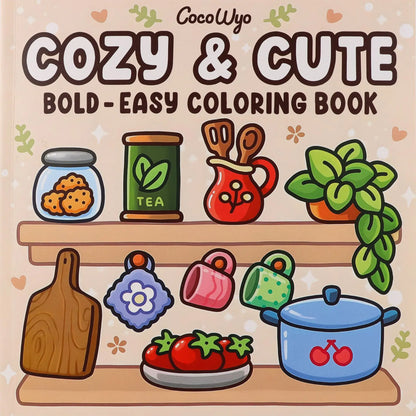 Cartoon Coloring Book For Adults And Teens Featuring Adorable Creatures for Christmas Gifts To Relax In A Cozy Hygge Moment