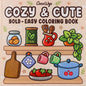 Cartoon Coloring Book For Adults And Teens Featuring Adorable Creatures for Christmas Gifts To Relax In A Cozy Hygge Moment