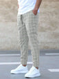 New Style Men Sports and Casual Pants, Trendy and Fashionable Checked Long Pants Slim-fit, All-season Versatile Casual Men Pants