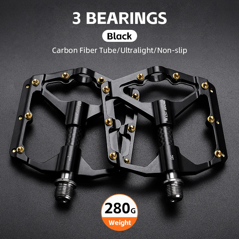 WEST BIKING MTB Cycling Pedals Sealed Bearing Ultralight Aluminum Alloy Footboard Anti-Slip Bicycle Platform Pedals Bike Parts