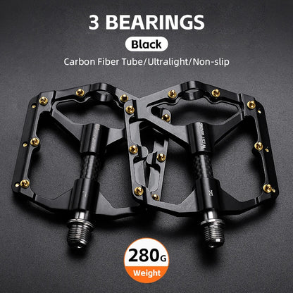WEST BIKING MTB Cycling Pedals Sealed Bearing Ultralight Aluminum Alloy Footboard Anti-Slip Bicycle Platform Pedals Bike Parts