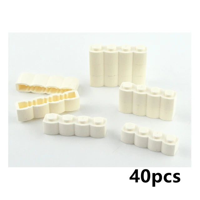 DIY Wall Bricks 1x4 1x3 1x2 Dots Thick Building Block Educational Creative House Contruction Toys Compatible With 15533 For Kids