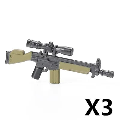 WW2 German Weapon Building Block 98K Two-color Gun US M1911 Soviet RPG Military Soldier Figure Accessories Rifle Pistol Toy C349