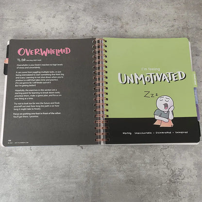 Anti-Planner Tag Book 2024 How To Get Sht Done When You Don't Feel Like It School Office Stationery ADHD Planner for Adults