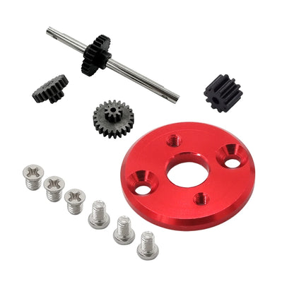 Metal Transmission Gearbox Engine Gear Box Housing Motor Drive Shaft Metal Gear For MN82 MN78 1/12 RC Car Upgrade Parts