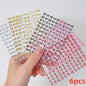 8Pcs Red Heart Nail Stickers 3D Bronzing Silver Gold Heart Shape Star & Moon Metal Totem Nail Slider Self-Adhesive DIY Nail Art*