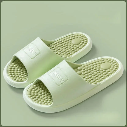 New Summer Concise Trend Couple Indoor Sandals Non-slip Bathroom Slides Men Women Shoes Massage Slippers Ladies' Home Flip Flops