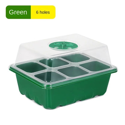 6/12Grids Seed Starter Tray with Ventilation Hole Seeds Growing Cultivation Planting Box Mini Greenhouse Plant Starter Kit