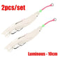 2Pcs/Lot 6cm/10cm/12cm Octopus Lure Squid Jig Fishing Soft Lures Big Squid Bionic Bait Skirt Soft Baits with Hooks