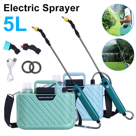 5L Electric Sprayer Garden Automatic Atomization USB Rechargeable Plant Sprayer Bottle Sprinkler Watering Can Agricultural Spray