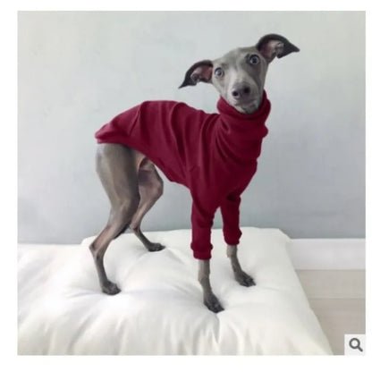 Dog Winter Clothes Fleece Whippet Vest Large Dogs Cotton Italian Greyhound Clothes Turtleneck Dog Clothes Soft Fleece Hoodie