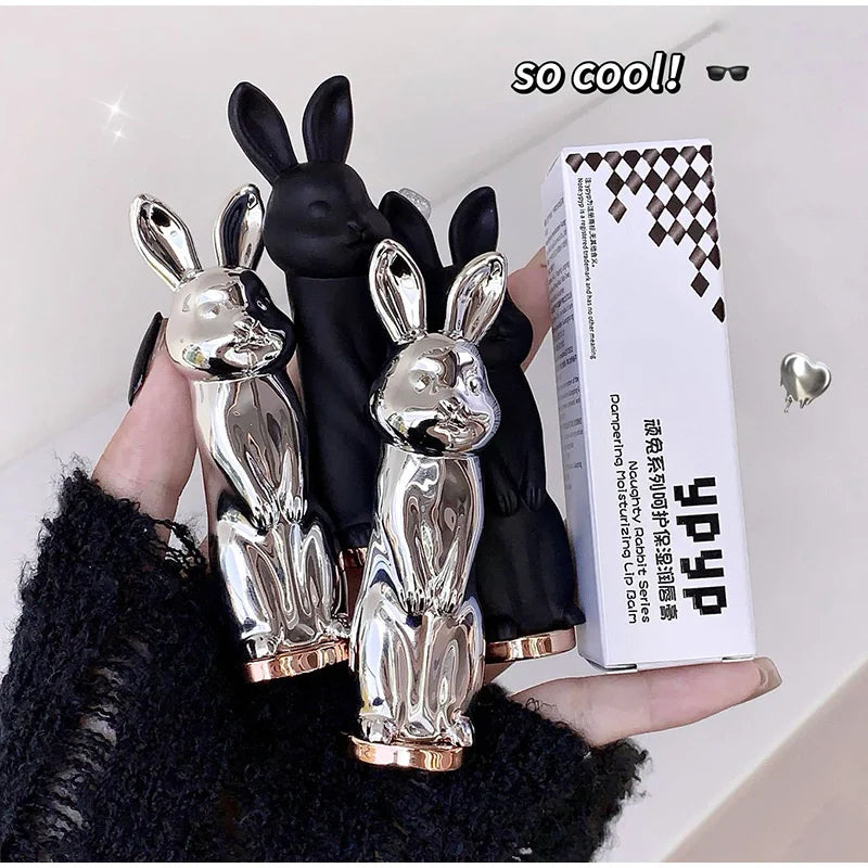Rabbit Black Lip Balm Gloss Not Dryness Peach Transparent Lip Tint Moisturizing Lips Makeup Base Children's Lipsticks For Girl