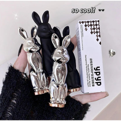 Rabbit Black Lip Balm Gloss Not Dryness Peach Transparent Lip Tint Moisturizing Lips Makeup Base Children's Lipsticks For Girl