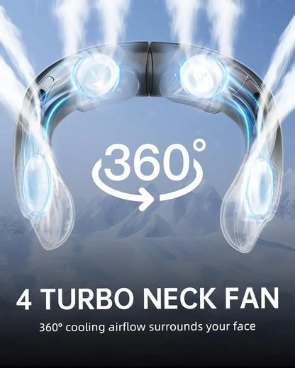 Xiaomi 2024 Wearable Air Conditioner USB Rechargeable Portable 3 Speed Display Hanging Neck Fan Mute Outdoor Summer Cooler