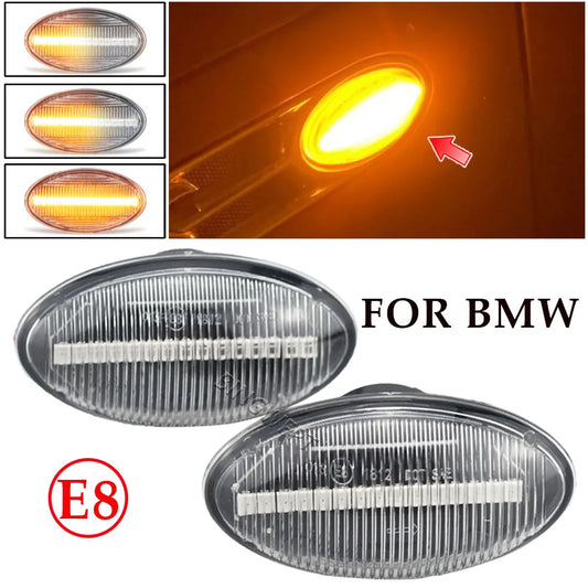 2pcs super bright For MINI Cooper R50 R52 LED Dynamic Side Marker Light Side Repeater Blinker Lamp