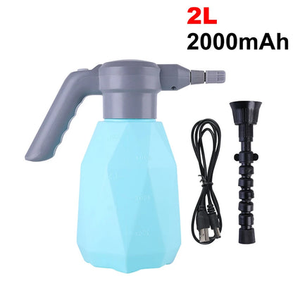 1L/2L Cordless Electric Garden Sprayer Watering Can 2000mA USB Rechargable Automatic Atomizer Plant Mister Spray Bottle