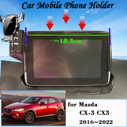 Car Mount for Mazda CX-3 CX3 Sport DK 2016~2022 Screen Mobile Phone Holder GPS Bracket Smartphone Gravity Stand Auto Accessories