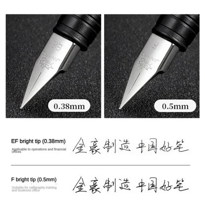 JINHAO 65 Fountain Pen F/EF/ 0.3mm Nib Stainless Steel Frosted Black Writing Ink Pens Business Office School Supplies Stationery