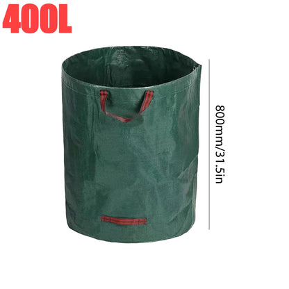 50-500L Foldable Garden Waste Bag Large Capacity Leaf Sack Light Storage Bag Garbage Wastebasket Garden Leaves Debris Trash Can