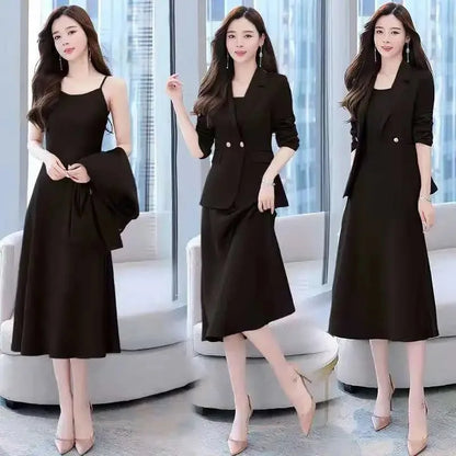 woman Skirt suit spring/summer solid color dress Suit jacket single button Ladies clothes sale dropshipping HTHDDbk8948