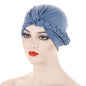 New Women Gold Silver Turban Hats Chemo Bandana Hijab Pleated Indian Cap Turbante Hat Ladies Hair Loss Headscarf Muslim Headwear